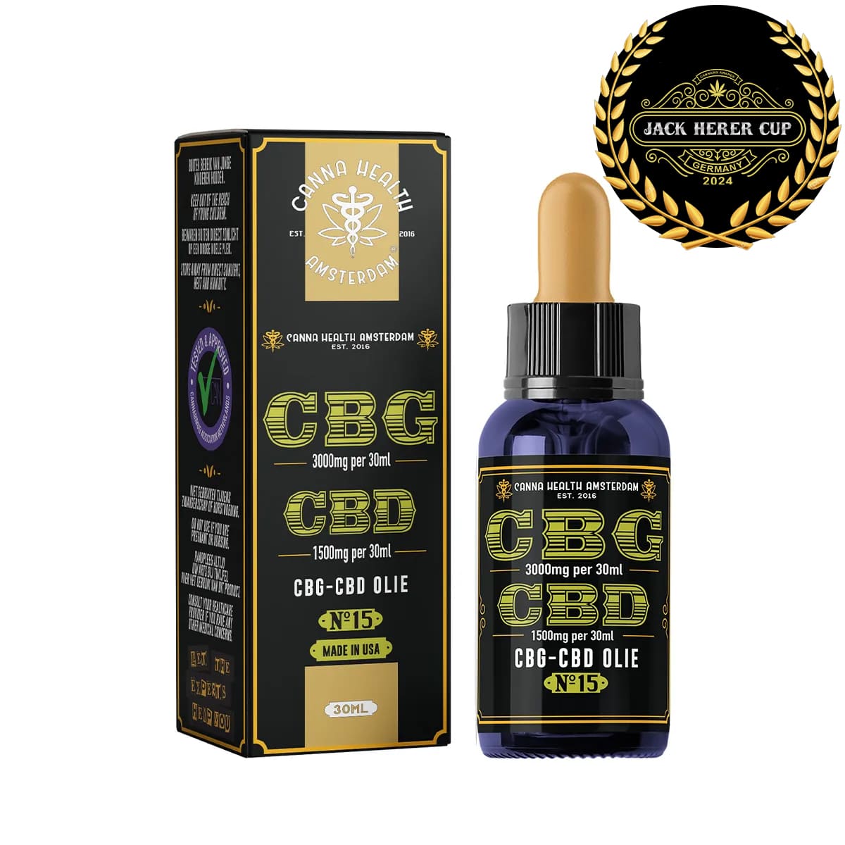 No15-CBG-30ml with box-min No15 CBG 30ml - Canna Health Amsterdam
