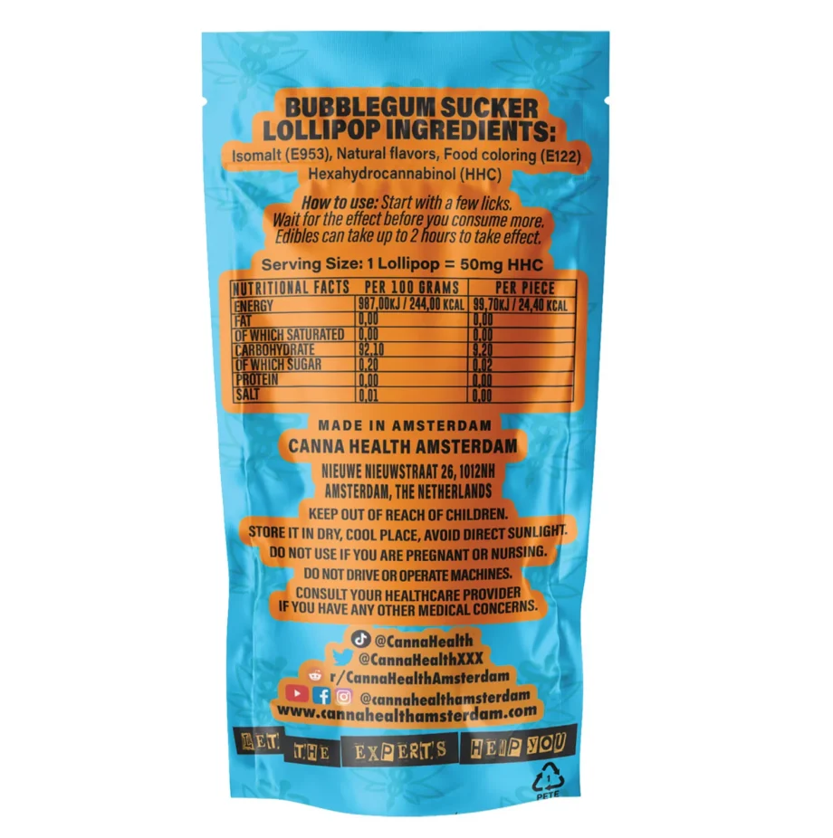 HHC LOLLIPOP - SUCKER: Bubblegum - 50 mg HHC - Image 2