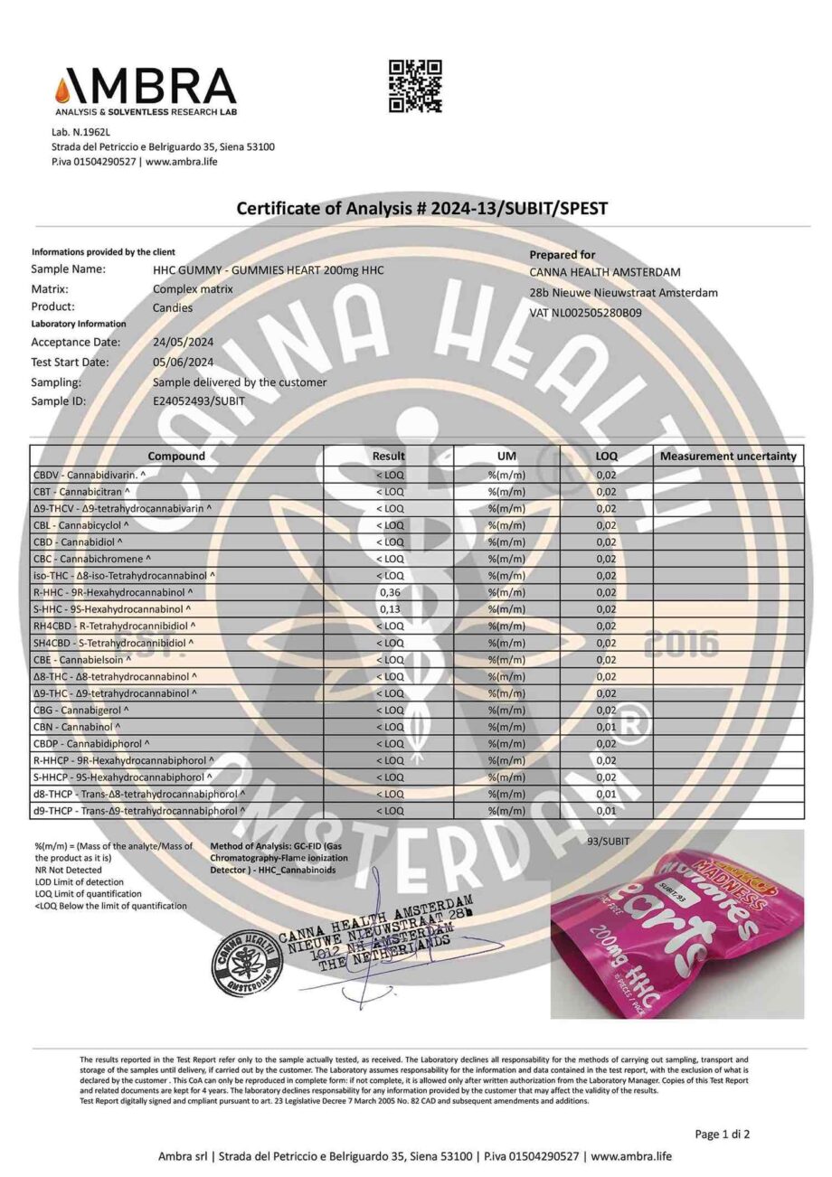 Hearts coa - HHC - Canna Health Amsterdam