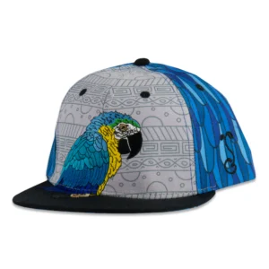 Blue Gold Macaw Feathers Kids Snapback Hat
