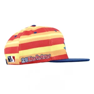 Hashstros Orange Striped Snapback Hat - Image 6
