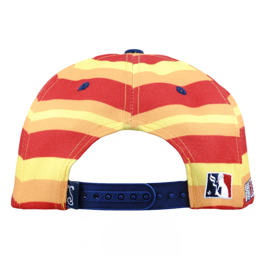 Hashstros Orange Striped Snapback Hat - Image 5