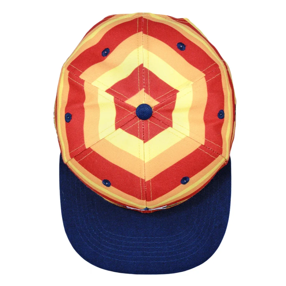 Hashstros Orange Striped Snapback Hat - Image 4