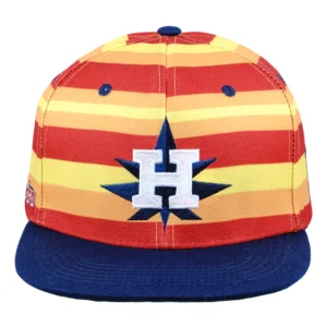 Hashstros Orange Striped Snapback Hat - Image 3