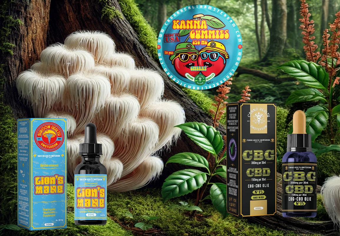 CBG, Lions Mane, Kanna