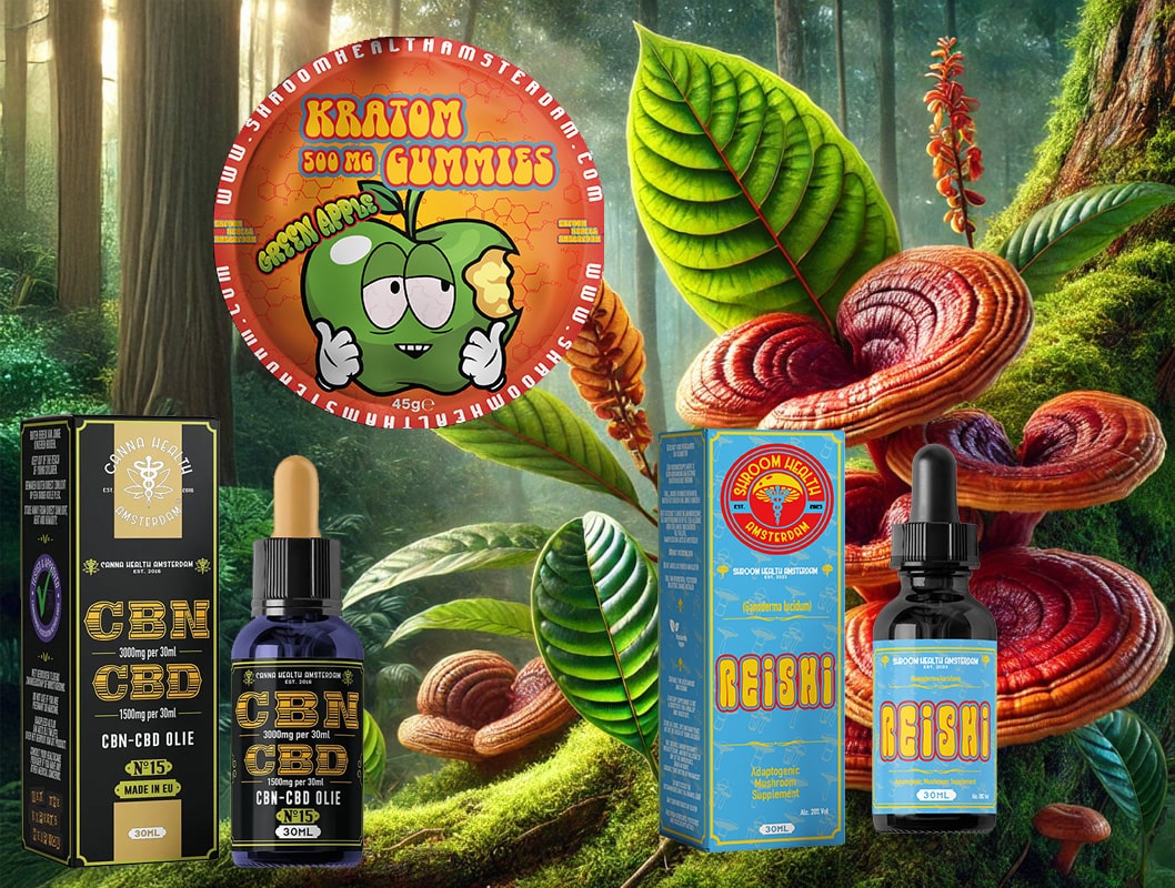 CBN, Reishi, Kratom