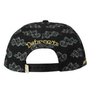 Dabroots Clouds Allover Black Snapback Hat - Image 3