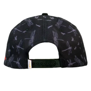 Goose Dragonfly Black Snapback Hat - Image 6
