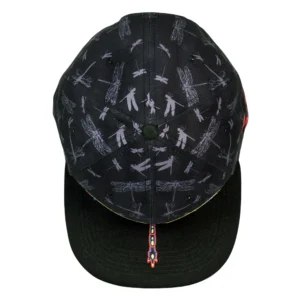Goose Dragonfly Black Snapback Hat - Image 4