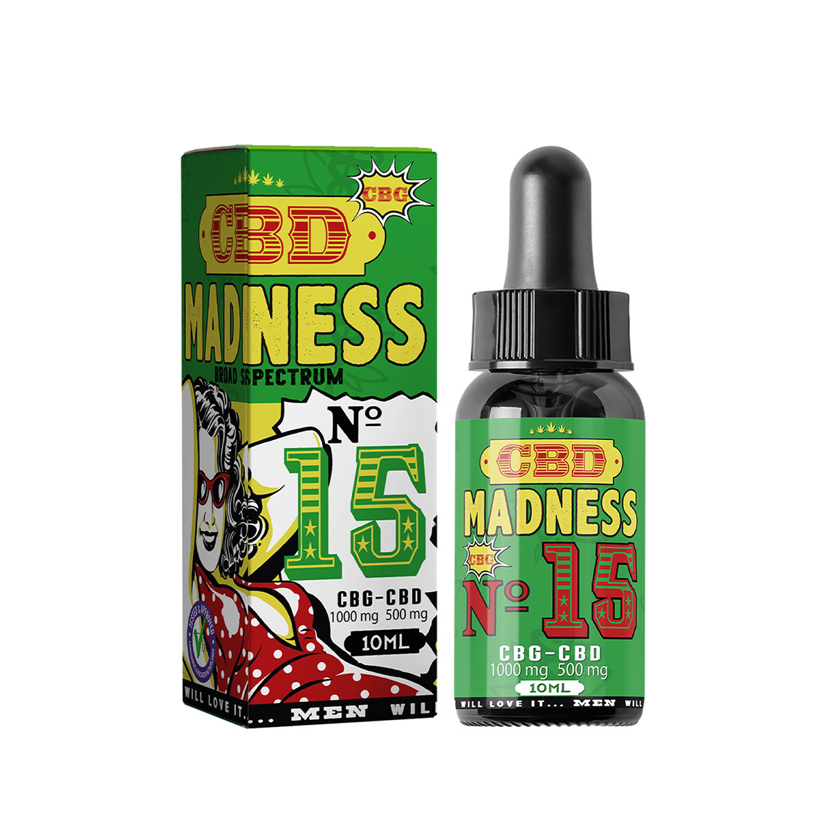 CBD Madness Oil No. 15 CBG CBD – 1000mg CBG, 500 mg CBD (15%) | 10ml CBD Madness Oil No. 15 CBG CBD – 1000mg CBG, 500 mg CBD (15%) | 10ml
