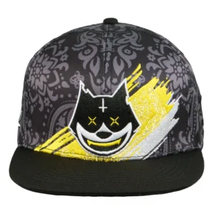 Stylust Paisley Cat Black Snapback Hat - Image 2