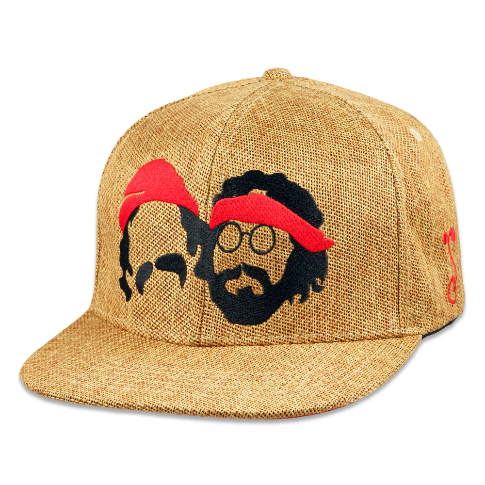 Grassrootsclothing668c5fc12ada52668c5fc12afb5.81208892668c5fc12afb5.jpg Cheech and Chong Silhouette Tan Snapback Hat - Image 1