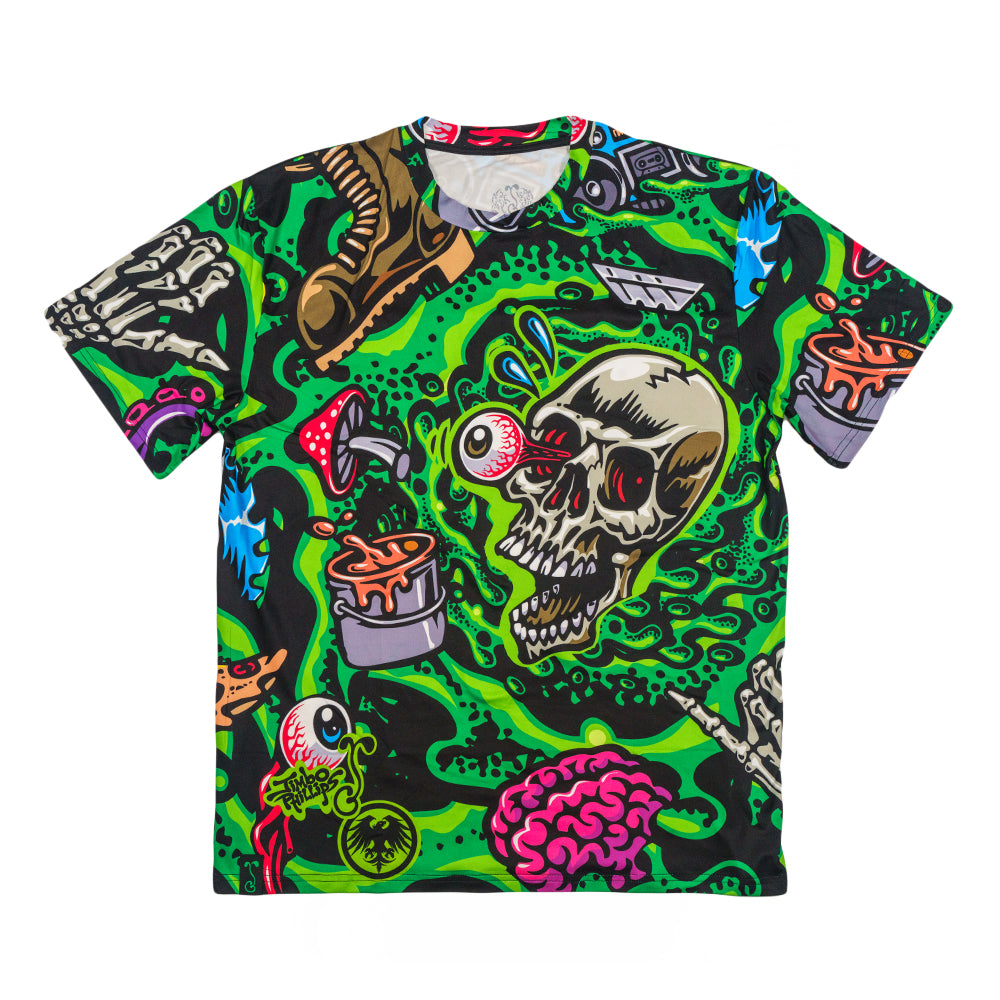 Grassrootsclothing6723e84f1398926723e84f13d1d.912826666723e84f13d1d Jimbo Phillips Never Summer Green T Shirt - Image 1