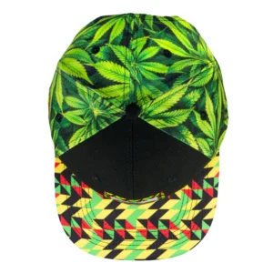 Peter Tosh Leaf Print Snapback Hat - Image 3