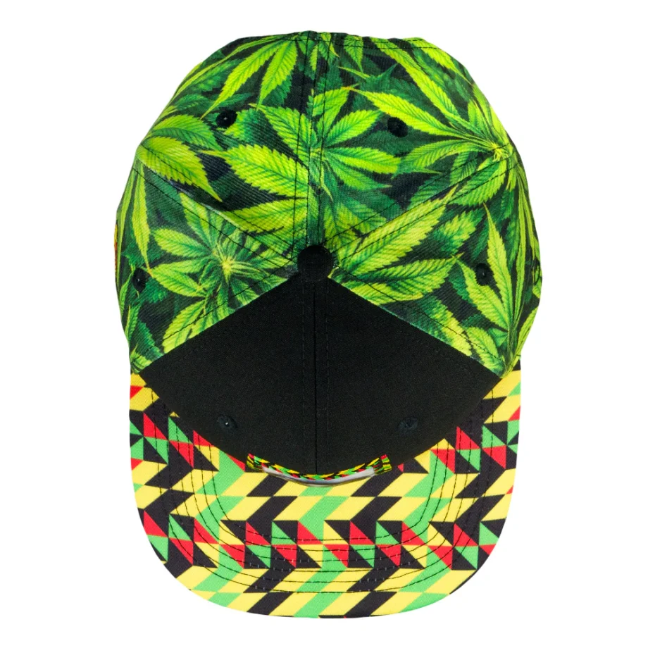 Peter Tosh Leaf Print Snapback Hat - Image 3