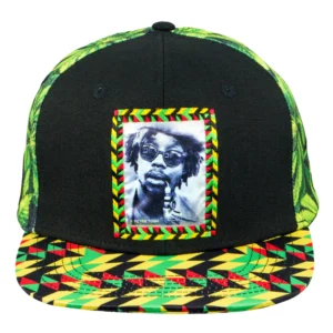 Peter Tosh Leaf Print Snapback Hat - Image 2