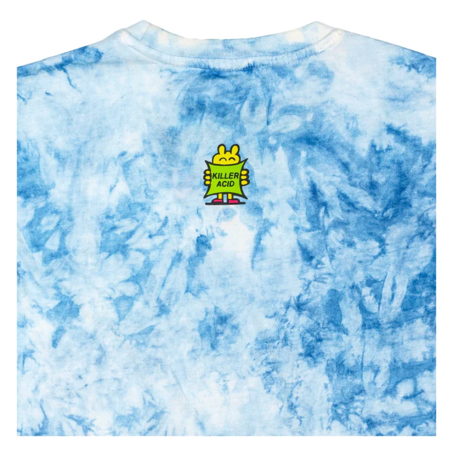 KILLER ACID MUSHROOM BLUE TIE DYE T SHIRT - Image 2