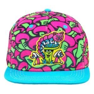 Killer Acid Mushroom Pink Snapback Hat - Image 2