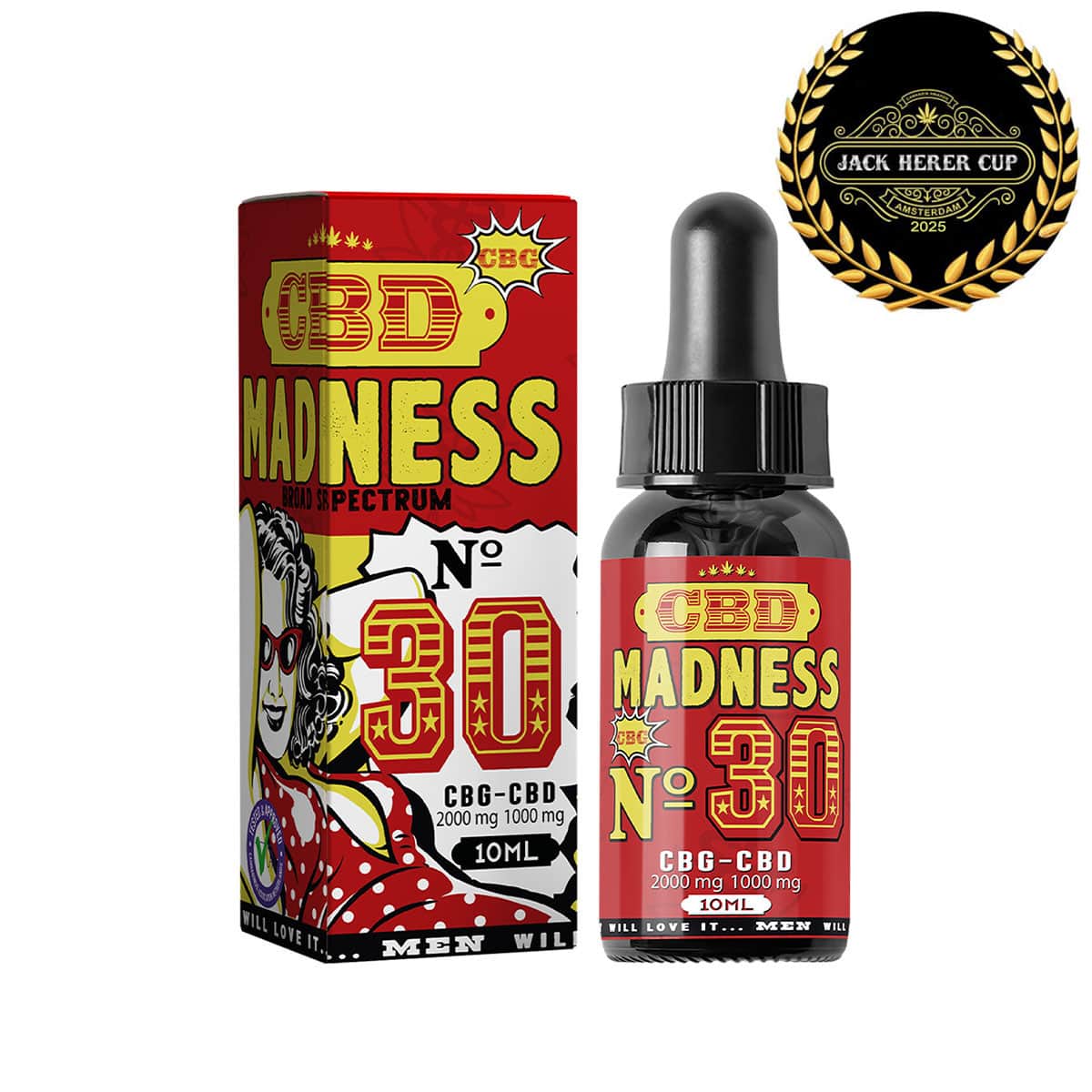 CBD Madness Oil No. 30 CBG CBD – 2000mg CBG, 1000 mg CBD (30%) | 10ml CBD Madness Oil No. 30 CBG CBD – 2000mg CBG, 1000 mg CBD (30%) | 10ml